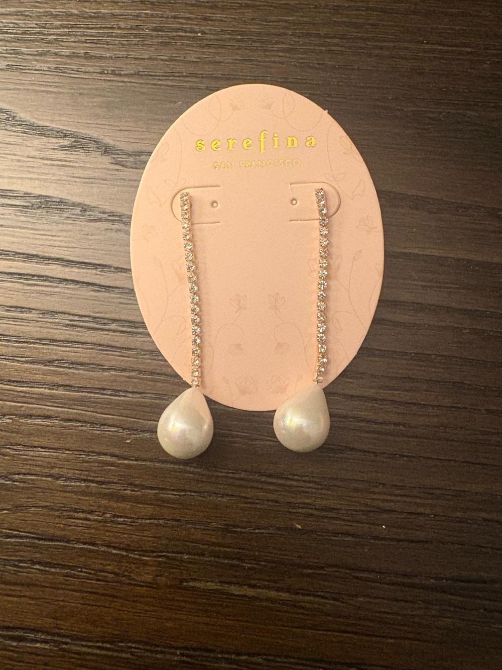 NEW Serefina Pearl Drop Linear Earrings